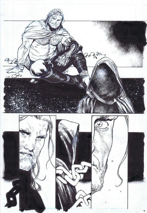 Unworthy Thor issue 1 page 15 Comic Art Coipel Art, Unworthy Thor, Oliver Coipel, Olivier Coipel, Comic Book Layout, Comic Layout, Comic Book Pages, Comics Artist, Art Gallery Room