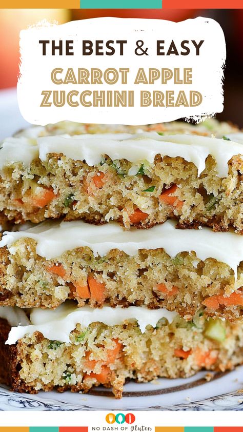 Carrot Apple Zucchini Bread, Carrot Zucchini Bread, Apple Zucchini Bread, Best Spaghetti Recipe, Apple Zucchini, Gf Pancakes, Best Gluten Free Bread, Fresh Carrots, Gluten Free Travel