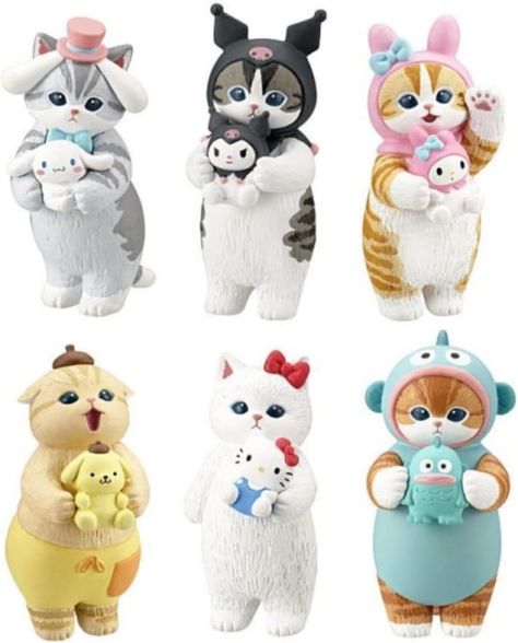 Mofusand X Sanrio, Mofusand Sanrio, All Sanrio Characters, Sanrio Figures, Japanese Figures, Sanrio Toys, Moose Toys, Japanese Toys, Hello Kitty Pictures