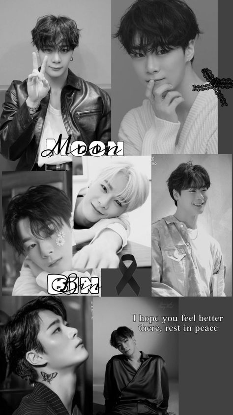 Moonbin Black And White, Moonbin Wallpaper Aesthetic, Moonbin Astro Aesthetic, Moonbin Lockscreen, Moonbin Astro Wallpaper, Rip Moonbin, Moonbin Aesthetic, Aesthetic Black And White Wallpaper, Moonbin Wallpaper