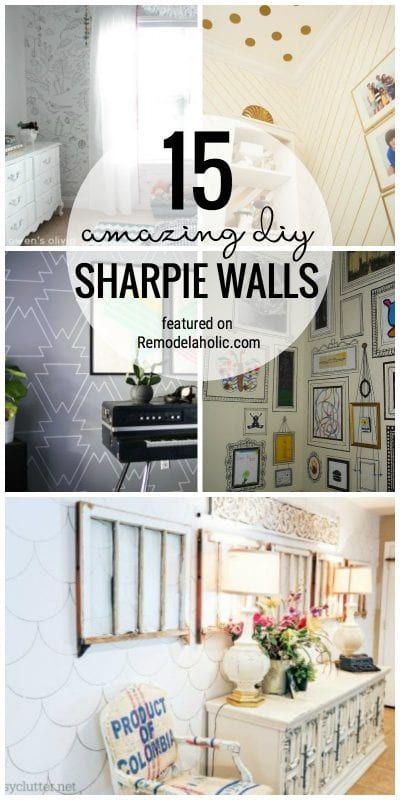 Sharpie Wallpaper, Sharpie Wall, Comfy Farmhouse, Fun Interior, Fabric Pens, Sharpie Paint Pens, Laundry List, Artistic Ideas, Painting Walls