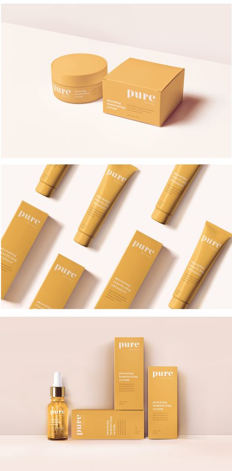 Branding & Package Design, Pure Skin Care : Olivia Frisbie, Design and Illustration. Illustration Package Design, Pure Skin, Branding Design Packaging, Branding Package, Illustration Branding, Design And Illustration, Under The Influence, Purim, Package Design