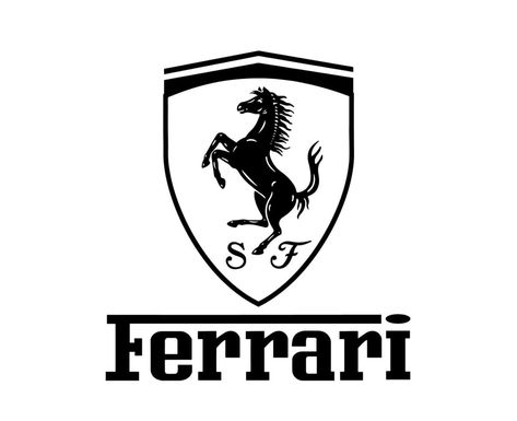 Ferrari Logo Drawing, All Cars Logo, F1 Tattoo, Ukraine Logo, Car Symbol, Ferrari Sign, All Car Logos, Car Symbols, Car Logo Design