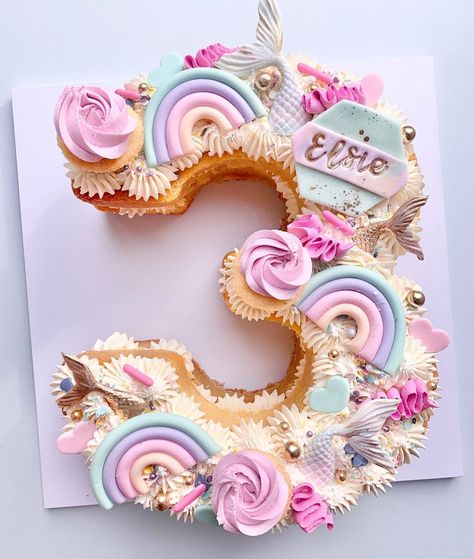 Unicorn Number Cake, Unicorn Alphabet, Alphabet Cake, Number Birthday Cakes, Meringue Cake, Number Cake Toppers, Unicorn Birthday Cake, Pink Birthday Cakes, 3rd Birthday Cakes