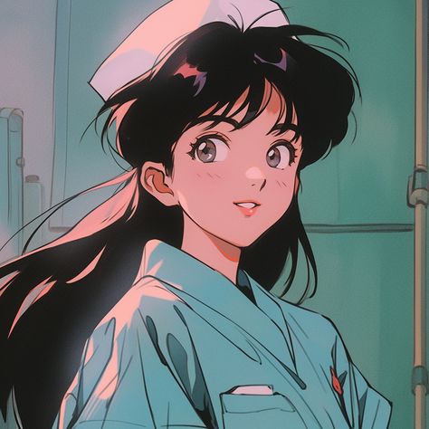 #retroanime #nurse #blue #animeicons City Rats, Nurse Drawing, Hospital Room Snapchat Stories, Bucket Ideas, Nurse Art, 90s Anime, Phone Icon, Anime Style, Anime Icons