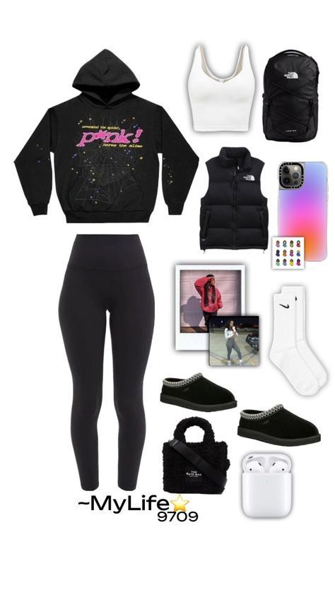 #sp5der #aesthetic #outfitinspo #beauty #music #drake #movies Cute Highschool Outfits, Cute Nike Outfits, Back To School Outfit, Casual Preppy Outfits, Trendy Outfits For Teens, Cute Lazy Outfits, Cute Lazy Day Outfits, Cute Comfy Outfits, Cute Swag Outfits