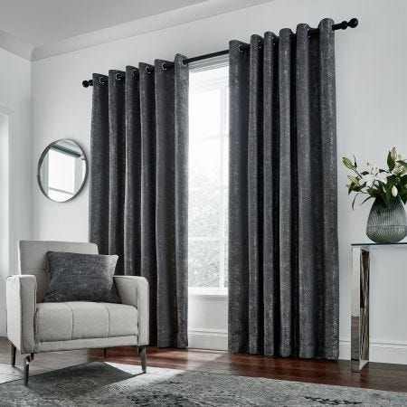 Grey Curtains Living Room, Royal Bedroom Design, Hotel Roma, Plain Curtains, Elegant Curtains, Types Of Curtains, Grey Curtains, Darkening Curtains, Lined Curtains