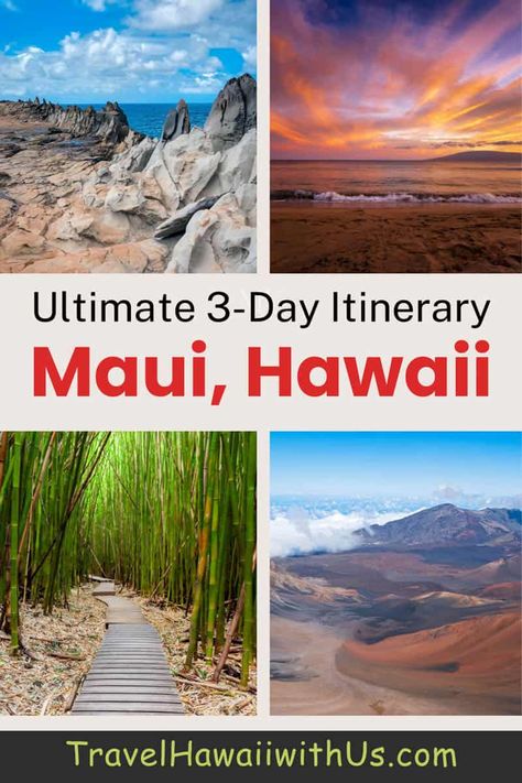 3 Days in Maui Itinerary: The Ultimate 2024 Guide! Haleakala Sunrise, Maui Itinerary, Wailea Beach, Kaanapali Beach, Hawaii Things To Do, Hawaii Travel Guide, Trip To Maui, Maui Beach, Haleakala National Park