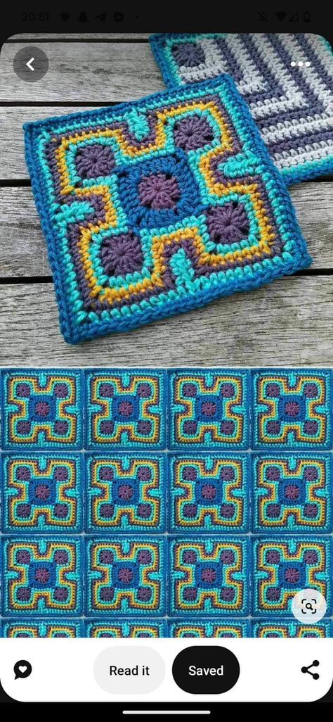 Diy Crochet Blocking, Modern Crochet Squares, Crochet Blocks Free Pattern Squares, Free Crochet Square, Crocheted Squares, Granny Square Crochet Patterns Free, Crochet Blanket Pattern Easy, Crochet Symbols, Crochet Bra