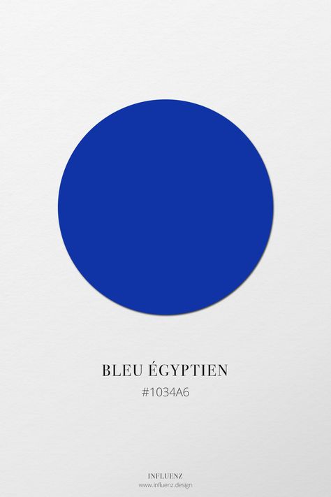 Bleu égyptien • Découvrez le nuancier bleu d'Influenz: une palette de couleurs des différentes tonalités du champ chromatique bleu. #influenz #couleur #bleu Bleu Klein, Circle Png, Yves Klein Blue, Pantone Colour Palettes, Marine Colors, Arte Peculiar, Yves Klein, Blue Palette, Blue Circle