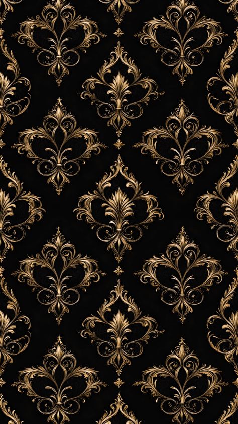 Dark Pattern Aesthetic, Black And Gold Background Aesthetic, Medieval Aesthetic Wallpaper, Black And Gold Wallpaper Iphone, Versace Background, Victorian Motifs, Black And Gold Background, Royal Wallpaper, Black And Gold Aesthetic