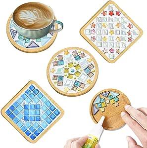 Mosaic Tiles Diy, Mosaic Tiles Crafts, Coasters Diy, Group Crafts, Mosaic Kits, Diy Crafts For Adults, Diy Coasters, Mosaic Diy, Craft Set