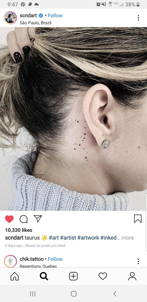 I want the aquarius constellation Cousin Tattoos, Aquarius Constellation, Aquarius Tattoo, Constellation Tattoo, The Aquarius, Bff Tattoos, E Tattoo, Constellation Tattoos, The Ear