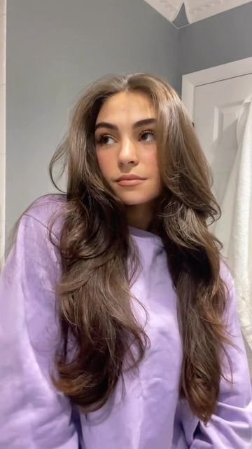 Ashley LaMarca on Instagram: "from curly to styled 💜 all linked inside “HAIR CARE” 🫧 • • #hair #hairstyles #hairtutorial #hairgoals #longhair #longhairstyles #curlyhair #curlyhairstyles" Ashley Curly Hair, Lose Curly Hairstyles, The Ashley Haircut, Ashley Lamarca Haircut, Ashley Lamarca Hair, Ashley Lamarca Curly Hair, Revlon Blowout Brush, Curly Hairstyles Winter, Hair Dryer Brush Tutorial