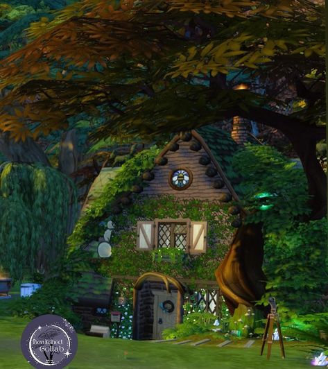 Sul Sul, more pictures and floor plans of my witch cottage I built for the #bewitchedcollab by @sims4luca ✨🪄🍄 ID: Ibag2 #henfordonbagley 20x30 lot near waterfall #nocc #sims4 #sims4build #simstagram #simtimes #showusyourbuilds #thesimscollective #magical #somesimlishbuild @thesims @the_sims_collective @thesimsblog_everyday Sims 4 Realm Of Magic House, Sims 4 Witch Cottage, Sims 4 Realm Of Magic, Sims4 Builds, Witch Cottage, Magic House, Sims 4 Build, More Pictures, Sims 4