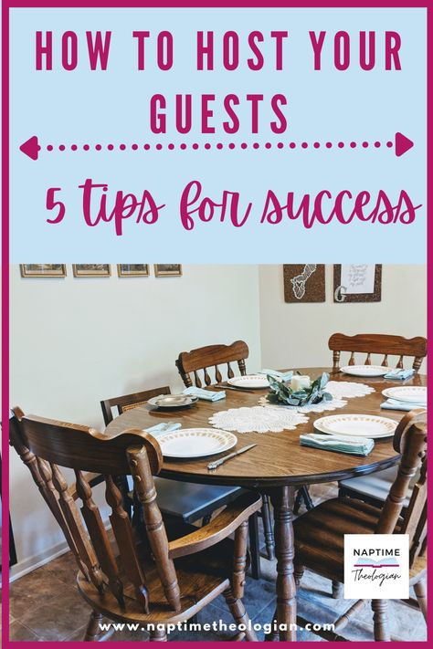 How to Host Well | 5 Hostess Tips | Naptime Theologian Good Hostess Tips, Host Ideas, Hostess Tips, Christian Hospitality, Simple Table Settings, Christian Motherhood, Just Pray, What To Cook, Nap Time