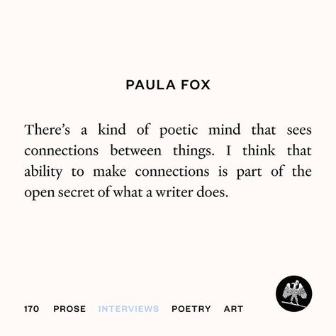 The Paris Review on Instagram: "Follow the link in our bio to read our Art of Fiction interview with Paula Fox in issue no. 170 (Summer 2004)." The Paris Review, Paris Review, Poetry Art, To Read, Interview, Poetry, Fox, Paris, Reading