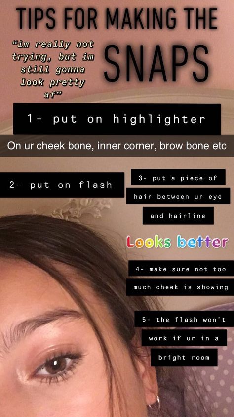 How To Take Good Snapchat Selfies, How To Make Your Snaps Interesting, How To Take Better Snaps, How To Not Be Dry On Snapchat, Tips For Snapchat, How To Look Hot On Snapchat, Snapchat Faces Selfie, What Snaps Mean, Fun Snaps To Send