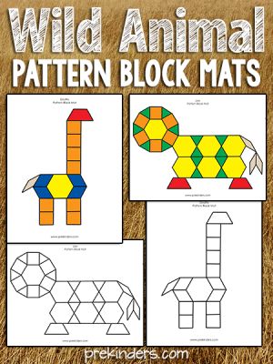 Wild Animals Activities and Lesson Plans for Pre-K and Preschool - PreKinders Zoo Activities Preschool, Zoo Lessons, Zoo Animals Preschool, Pattern Block Mats, Preschool Zoo Theme, Zoo Preschool, Animals Activities, Zoo Activities, Animal Activities For Kids