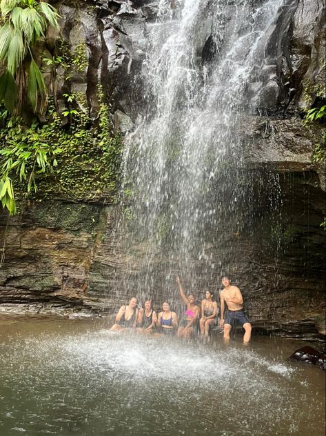 #waterfall #friends #hike #water #swimming #picnic #aesthetic #scenery #nature Hiking Waterfall Aesthetic, Waterfall Swimming Aesthetic, Waterfall Picnic, Earthy Photoshoot, Forest Yoga, Sunny Aesthetic, Manifesting 2024, Hangout Ideas, Aesthetic Scenery