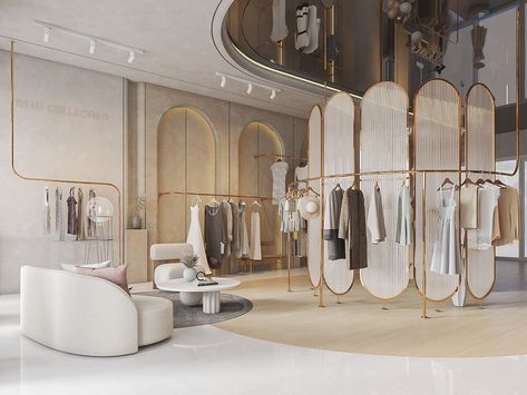 Fashion Shop Interior, Fashion Retail Interior, Clothing Boutique Interior, Luxury Clothing Store, Luxury Retail Store, Shop Counter Design, Fashion Store Design, Retail Store Interior Design, Clothing Store Interior