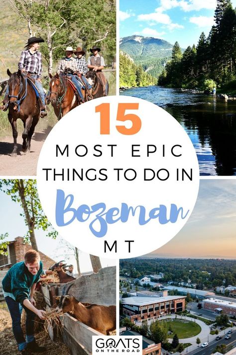 15 Most Epic Things to do in Bozeman, Montana Montana Camping, Usa Places To Visit, Montana Vacation, Yellowstone Trip, Bozeman Mt, Bozeman Montana, Mountain Climbing, Glacier National Park, Wooden Storage