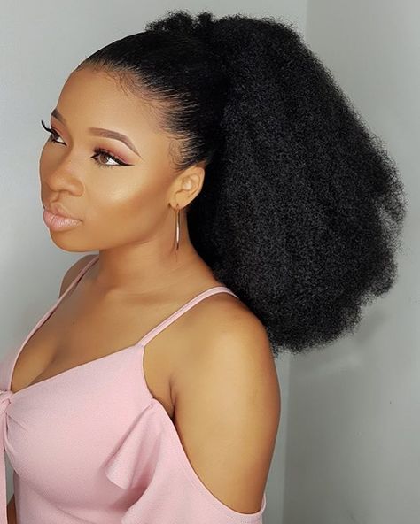 Nigerian Hair, Packing Gel, Easy Ponytail Hairstyles, Easy Ponytail, Afro Ponytail, Afro Puffs, Wigs Black, Black Ponytail Hairstyles, Natural Hair Wigs