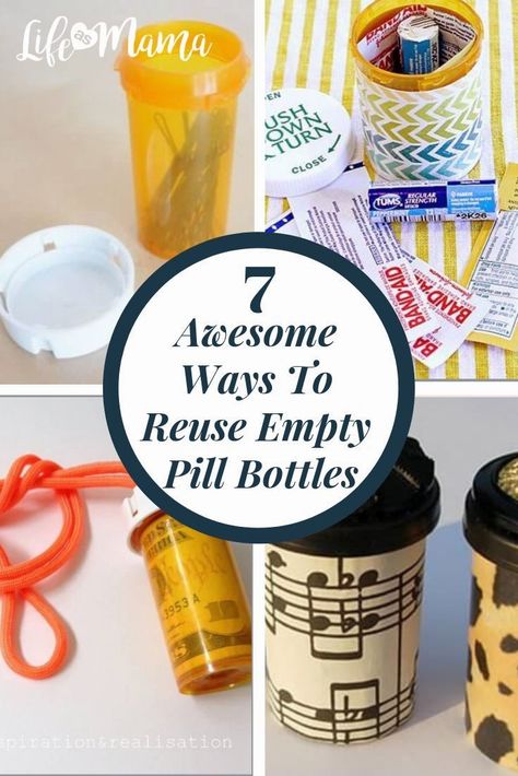 Reuse Pill Bottles, Medicine Bottle Crafts, Pill Bottle Crafts, Closet Organization Diy, Diy Wall Shelves, Pill Bottles, Medicine Bottles, Mason Jar Lighting, Handmade Beauty Products