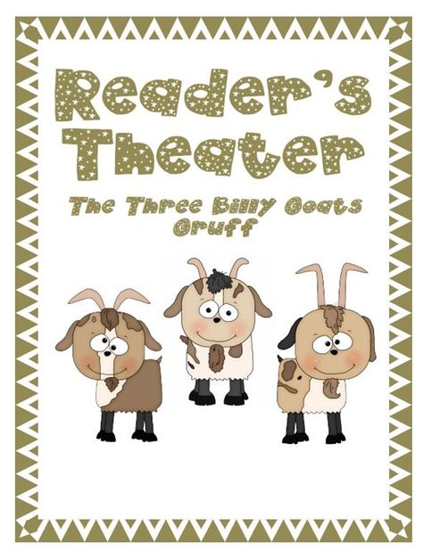 Work on fluency with first graders using readers' theater. Here is a free Three Billy Goats Gruff readers' theater script to work on reading fluency for first grade. The Three Billy Goats Gruff, Preschool Farm, Readers Theatre, Drama Activities, Readers Theater Scripts, Reader's Theater, Three Billy Goats Gruff, Billy Goats Gruff, Huge Eyes