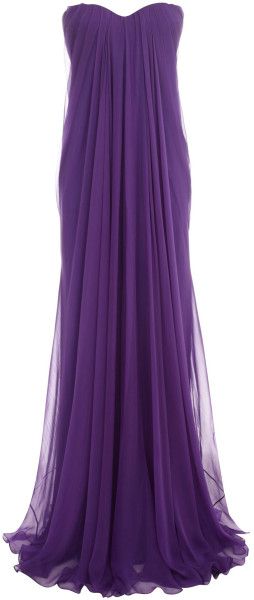 Alexander Mcqueen Purple Draped Gown Wearing Shades, Bustier Gown, Purple Drapes, Princess Clothes, Purple Stuff, Gowns For Women, Purple Dresses, Gorgeous Gowns, Bustiers