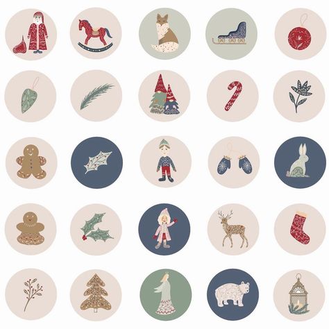 Christmas Instagram Highlight Cover, Christmas Highlight Cover, Instagram Story Highlight Covers, Instagram Story Highlight, Highlight Cover, Highlight Icons, Illustrators On Instagram, Highlight Covers, Instagram Ideas