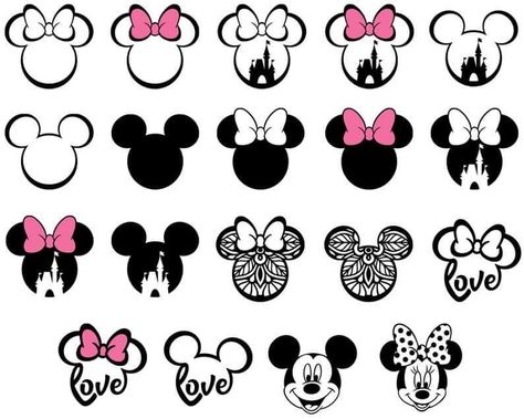 Mickey Head Tattoo, Mike Mouse, Mickey And Minnie Tattoos, Minnie Tattoo, Mickey Tattoo, Mickey Mouse Tattoo, Minnie Mouse Drawing, Minnie Mouse Svg, Ski Masks