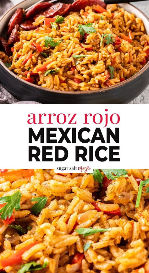 Rotel Rice, Mexican Short Ribs, Texmex Recipes, Mexican Red Rice, Recipes Sides, Latino Food, Mixed Rice, Hispanic Recipes, Veg Recipe