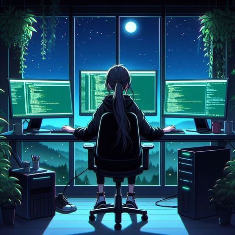 Hacker Aesthetic Girl, Hacker Girl Aesthetic, Hacker Character Design, Study Programming, Techie Aesthetic, Hacker Art, Hacker Girl, Cyberpunk Wallpaper, Reality Is An Illusion