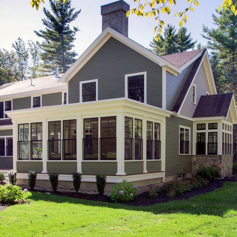 Sunroom Addition - Transitional - Sunroom - Milwaukee - by Mukwonago Remodeling | Houzz Sunroom Mudroom Combo, 4 Season Sunroom Ideas, Porch To Sunroom, Sunroom Remodel, Nantucket Cottage, Craftsman Home Interiors, Three Season Porch, Porch Design Ideas, 4 Season Room