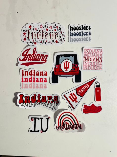 Iu Hoosiers, College Flags, Parents Weekend, College Stickers, Sticker Design Inspiration, Indiana Hoosiers, Kids Zone, Sticker Ideas, School Stickers