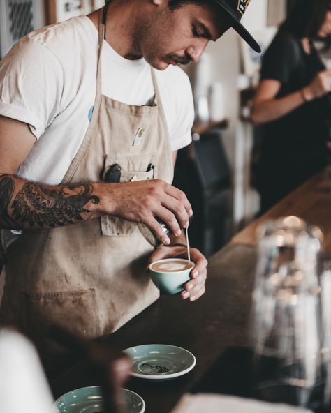 By Brent Gorwin Pouring Coffee, Barista Training, Starting A Coffee Shop, Coffee Shop Photography, Coffee Shot, Coffee Barista, Coffee Shop Aesthetic, Coffee Photos, Coffee Photography