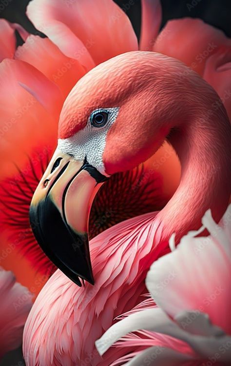 Flamingos Art Illustration, Coral Painting, Poster Advertisement, Flamingo Pictures, Animal Canvas Paintings, Beautiful Flamingo, Flamingo Art Print, Fancy Flamingo, Wild Animals Photography