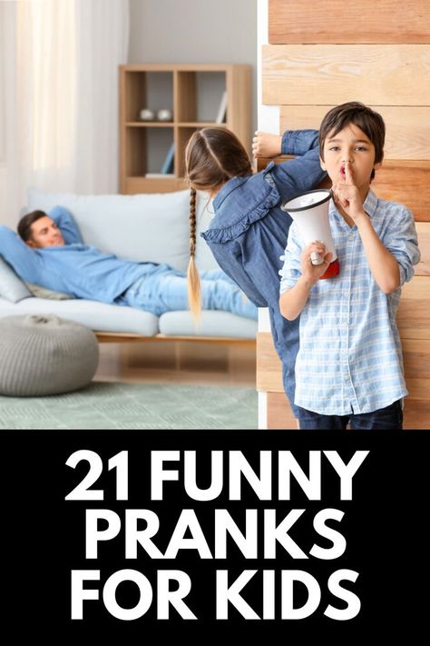 Here, we share 21 funny and harmless pranks for kids and parents to pull on one another! Read more at OwnTheYard.com! Easy Pranks For Kids, Funny Pranks For Kids, Best Pranks Ever, Food Pranks, Pranks To Pull, Easy Pranks, Harmless Pranks, Girl Pranks, Pranks For Kids