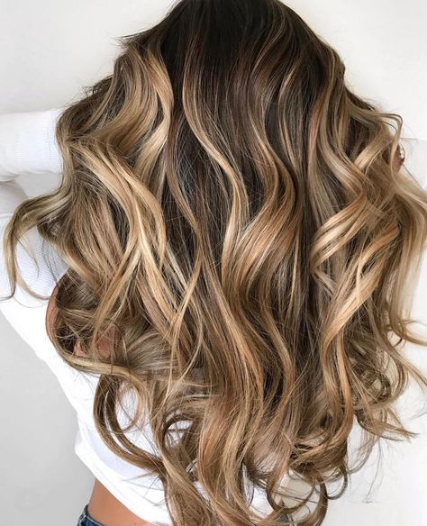 Blonde Balayage for Black Hair Balayage For Black Hair, Highlight Ideas, Rambut Brunette, Blond Balayage, Brunette Hair With Highlights, Dye Ideas, Brown Hair With Blonde Highlights, Caramel Hair, Hair Color Light Brown