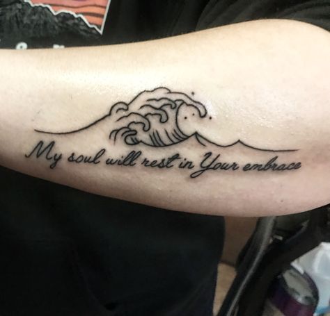 Oceans- Hillsong Tattoo! 😍 Where Feet May Fail Tattoo, Oceans Where Feet May Fail Tattoo, Oceans Tattoo Hillsong, Oceans Lyrics Tattoo, Hillsong Tattoo, Ocean Quotes Tattoo, Oceans Hillsong Tattoo, Oceans Lyrics, Ocean Wave Tattoo