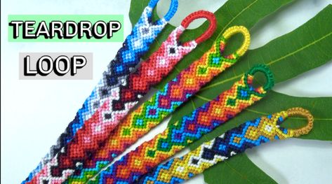 Easy Video on the teardrop loop start for a friendship bracelet. Teardrop Loop Friendship Bracelet Tutorial, Teardrop Loop Tutorial, Teardrop Loop Friendship Bracelet, Loop Friendship Bracelet, Arrowhead Pattern, Macrame Friendship Bracelets, Bracelet Video, Friendship Bracelets Easy, Diy Friendship Bracelets Tutorial