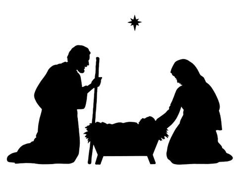 Nativity Scene Silhouette, Nativity Clipart, The Nativity Scene, Nativity Silhouette, Silhouette Template, Silhouette Clip Art, Silhouette Christmas, Silhouette Images, The Nativity