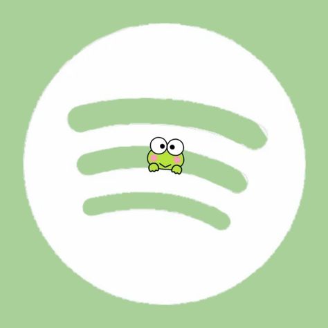 Pastel Spotify Icon, Kerropi App Icons, Keroppi App Icon, Keroppi Widget, Keroppi Icon, Ipad Setup, Rainbow Stuff, Spotify Icon, Cat App