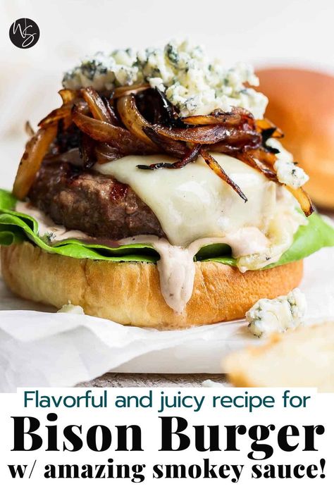 Bison Sliders Recipe, Best Bison Burger Recipe, Bison Meat Recipes, Bison Burger Recipe, Ground Bison Recipes, Bison Recipes, Burger Side Dishes, Bison Meat, Bison Burgers