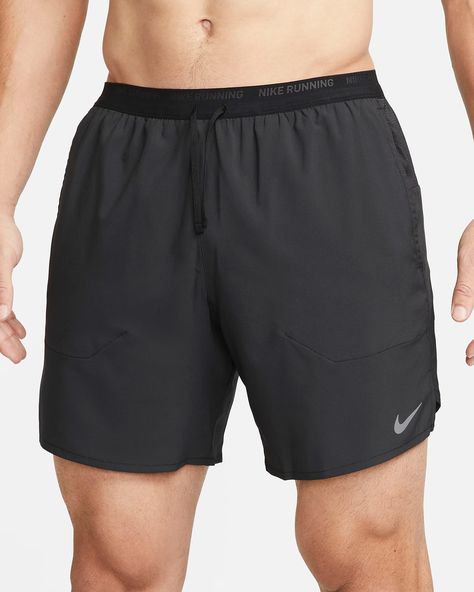 Nike Stride Men's Dri-FIT 18cm (approx.) Brief-Lined Running Shorts. Nike UK Trail Shoes Women, Mens Workout Shorts, Mens Workout, Nike Short, Running Shorts Men, Shorts Nike, Nike Store, How To Run Faster, Track And Field