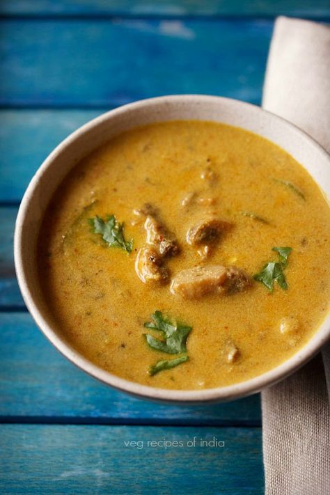 mushroom kurma recipe, mushroom korma recipe Mushroom Korma Recipe, Mushroom Pakora Recipe, Mushroom Korma, Navratan Korma, Kadai Mushroom, Mushroom Manchurian, Indian Mushroom Curry, Mushroom Curry Indian Coconut Milk, Indian Mushroom