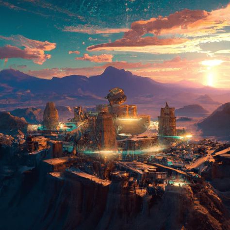 The Alien Civilization with their capital city on Mars Space Civilization, City On Mars, Alien Civilization, Alien City, Sci Fi Architecture, Capital City, Laos, Airplane View, Mars