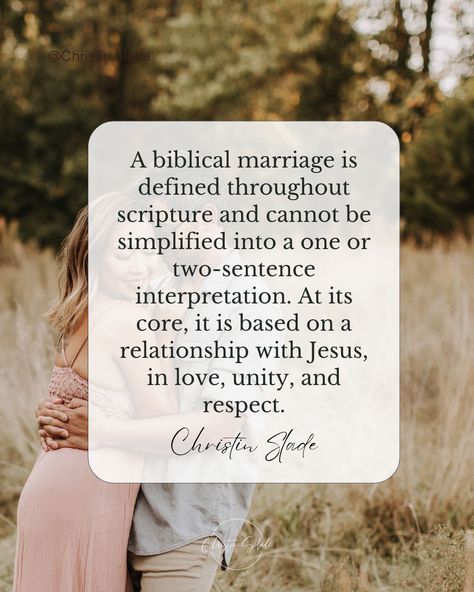 Each union brings a set of personalities, experiences, worldviews, and perspectives. That’s not to say that biblical marriage is only meant for a certain season of marriage or that having a biblical marriage is not for everyone. It is. Some marriages simply have a harder time understanding what that looks like, and it might look different from the next marriage, yet both could still be biblical. Godly Reminders, Biblical Marriage, Marriage Is, Hard Times, Personalities, For Everyone, That Look, The Next, Jesus