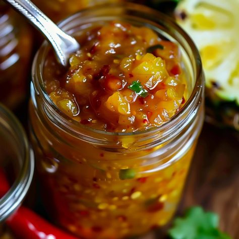 Sweet Chili Pineapple Sauce Sweet Chili Burger, Sweet Chili Pineapple Sauce Recipe, Chili Pineapple Sauce, Sweet Chili Lime Sauce, Homemade Sweet Chilli Sauce Recipe, Pineapple Sauce Recipes, Pineapple Sauce For Chicken, Sweet Chili Pineapple Sauce, Sweet Chili Marinade